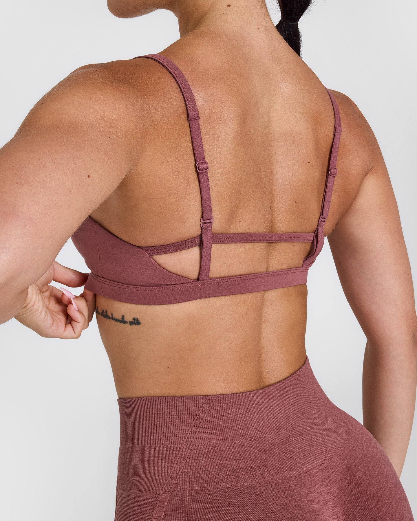 Timeless Strappy Bralette in Berry - Comfortable Wireless Lace Bralette for Everyday Wear | Perfect for Yoga, Lounge & Layering Under Tops