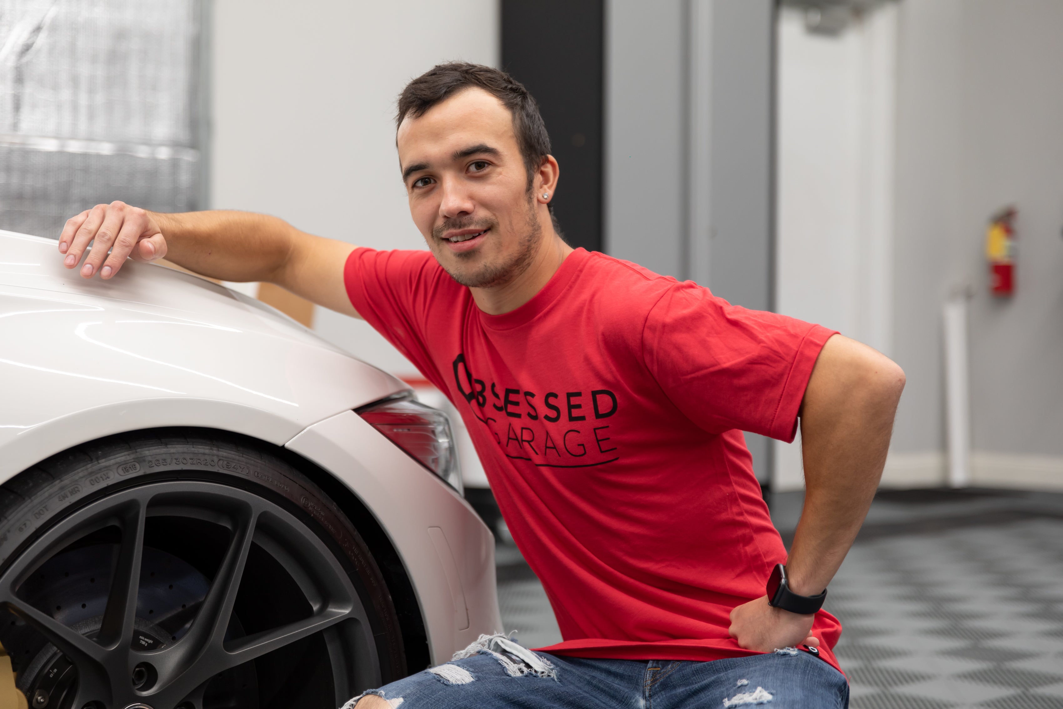 Obsessed Garage Logo T-Shirt - Premium Cotton Unisex Tee for Car Enthusiasts - Perfect for Car Shows, Meetups & Casual Wear