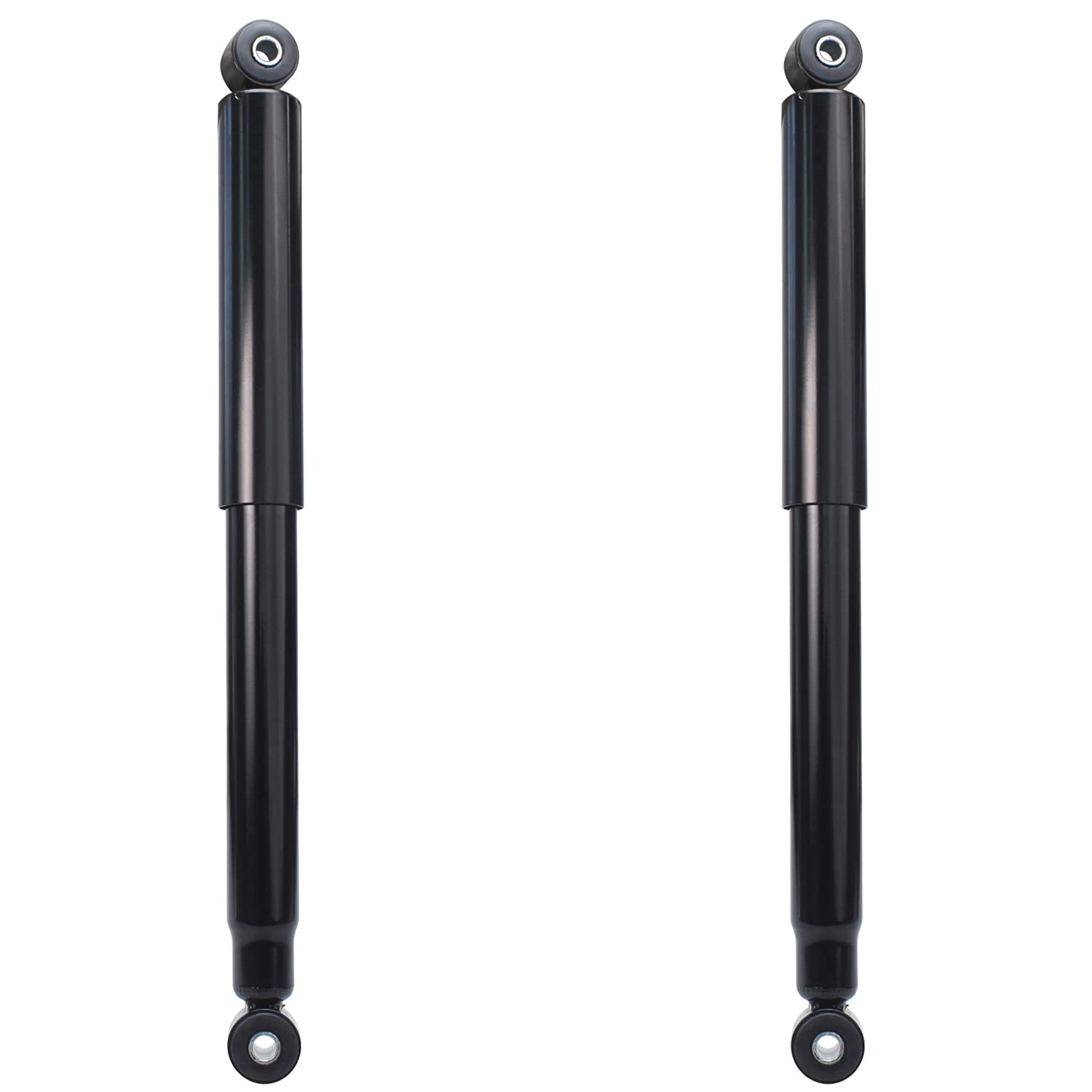 Detroit Axle - Rear 2pc Shock Absorbers for Chevrolet Silverado GMC Sierra 1500 Dodge Ram 2500 3500 - Heavy Duty Suspension Replacement Kit - Perfect for Off-Roading, Towing & Daily Driving