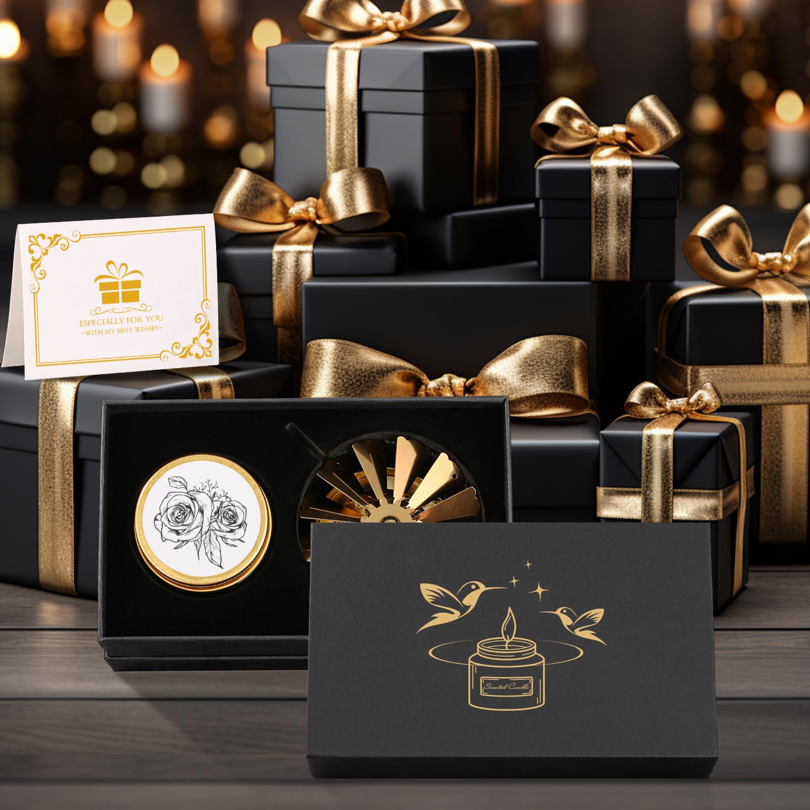 Hummingbird Scented Rotating Candle - Unique Birthday, Valentine's Day & Mother's Day Gift for Women - Romantic Anniversary Present from Daughter, Son or Sister - Perfect for Home Decor, Relaxation & Special Occasions