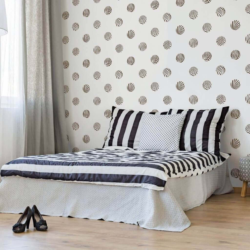 Charcoal Animal Print Peel and Stick Removable Wallpaper - Self-Adhesive Decorative Wall Covering for Bedroom, Living Room & Home Office Decor