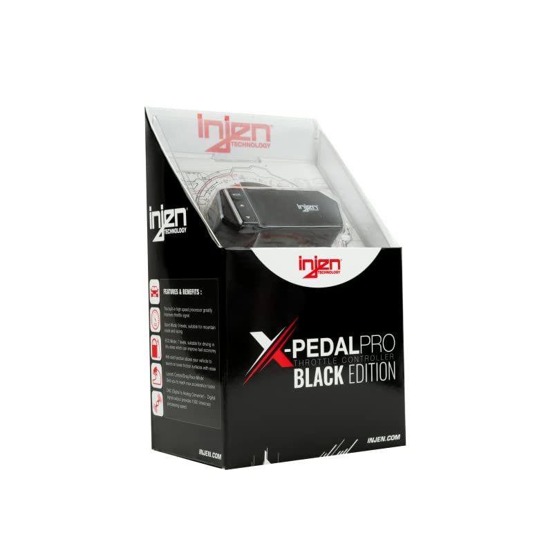 Injen Technology X-Pedal PRO Black Edition Throttle Controller (PT0006B) - Improve Acceleration & Throttle Response for Cars, Trucks & SUVs - Perfect for Racing, Off-Road & Daily Driving