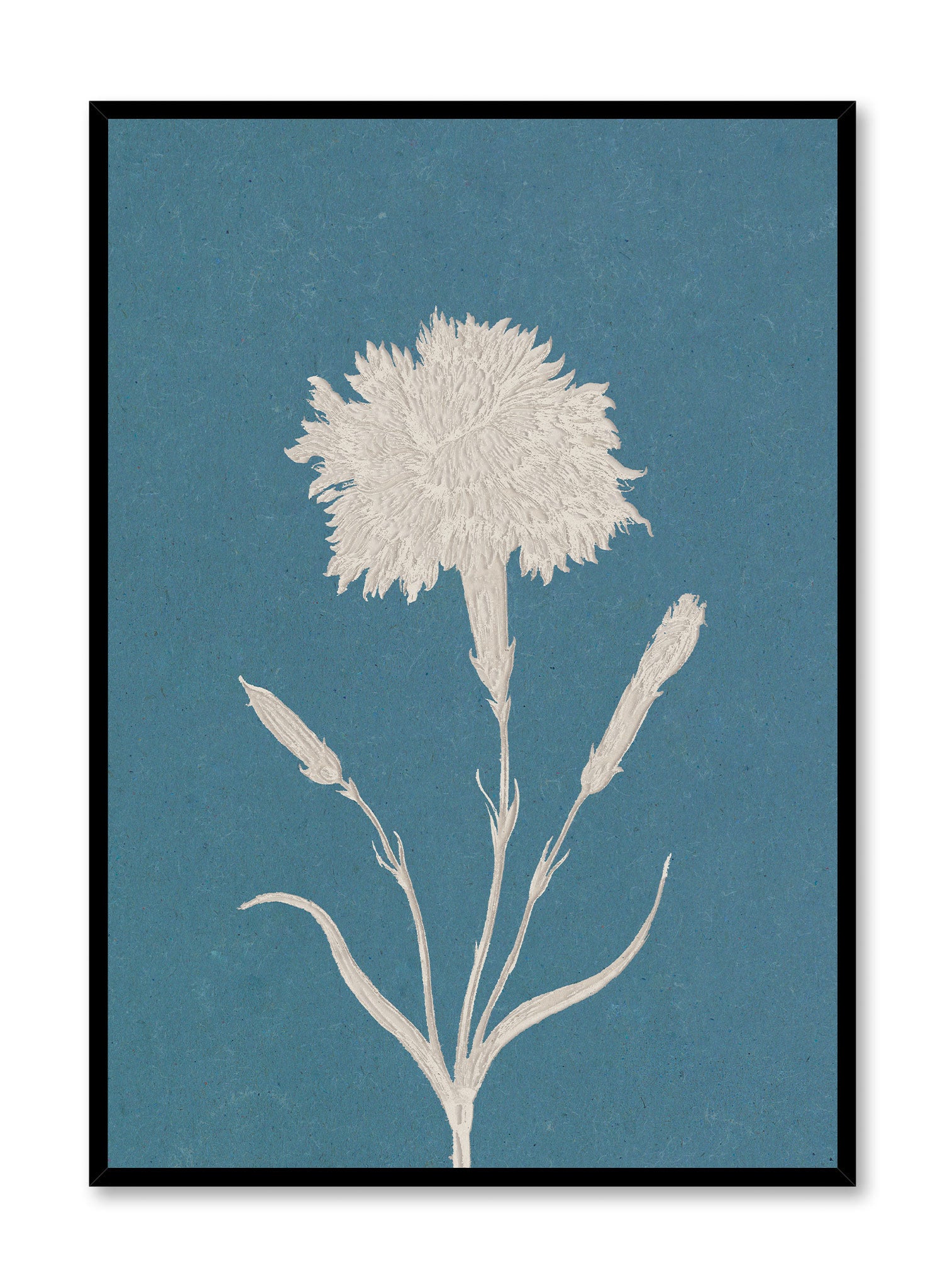 Papercut Carnation Art Print - Elegant Floral Wall Decor for Home, Office & Gift Giving