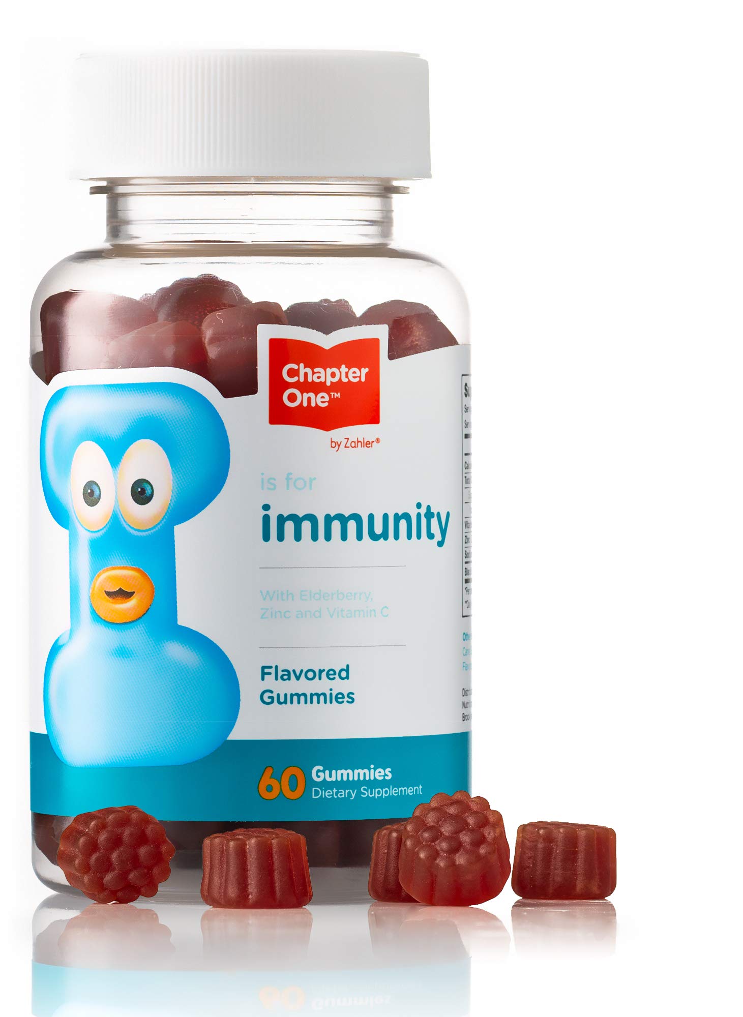 Zahler Chapter One Immunity Gummies with Elderberry, Zinc & Vitamin C - Kosher Certified, 60 Count - Immune Support for Kids & Adults - Perfect for Cold & Flu Season