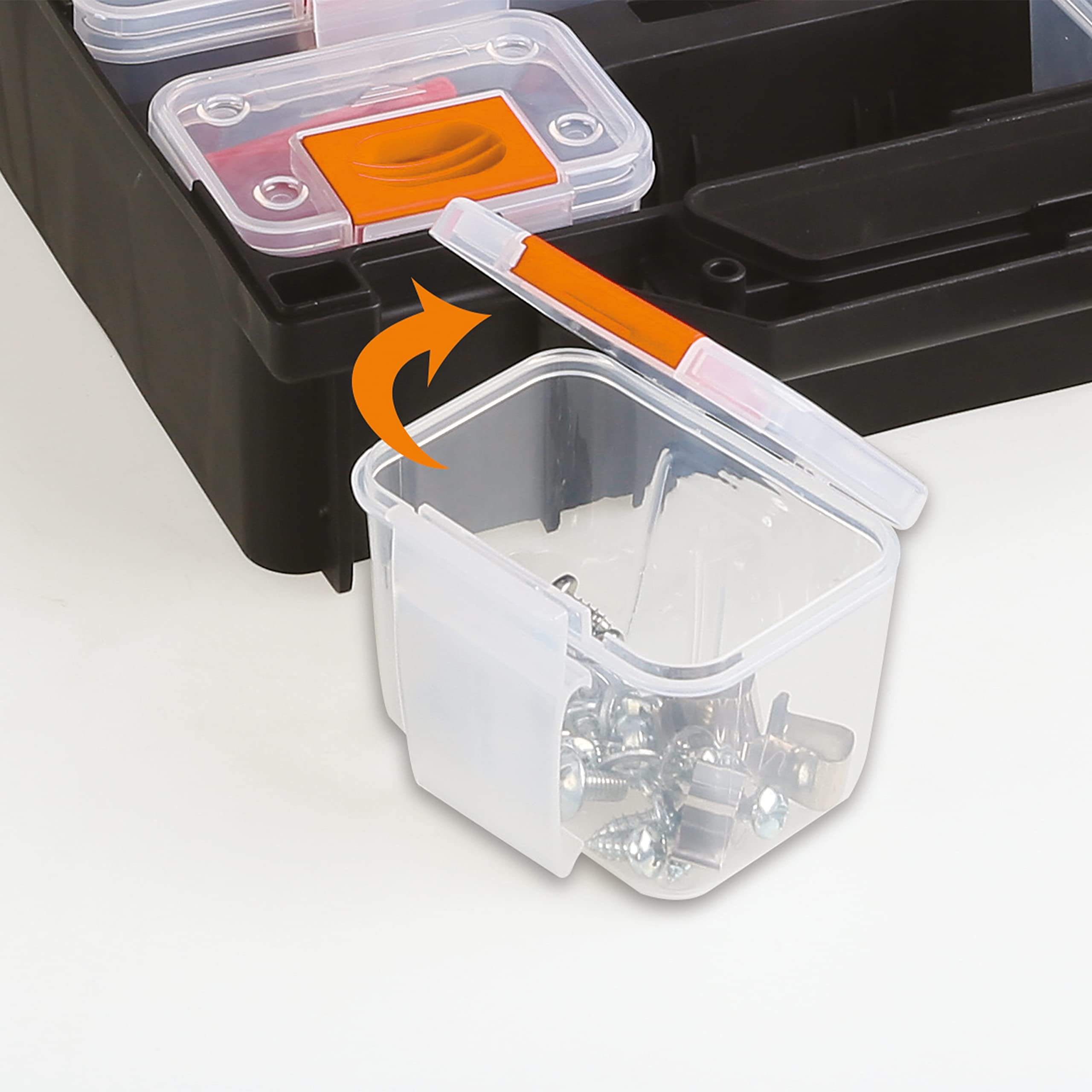 12 Compartment Plastic Storage Box with Removable Dividers - Perfect for Craft Supplies, Jewelry Organizer, Office Desk Accessories & Home Organization