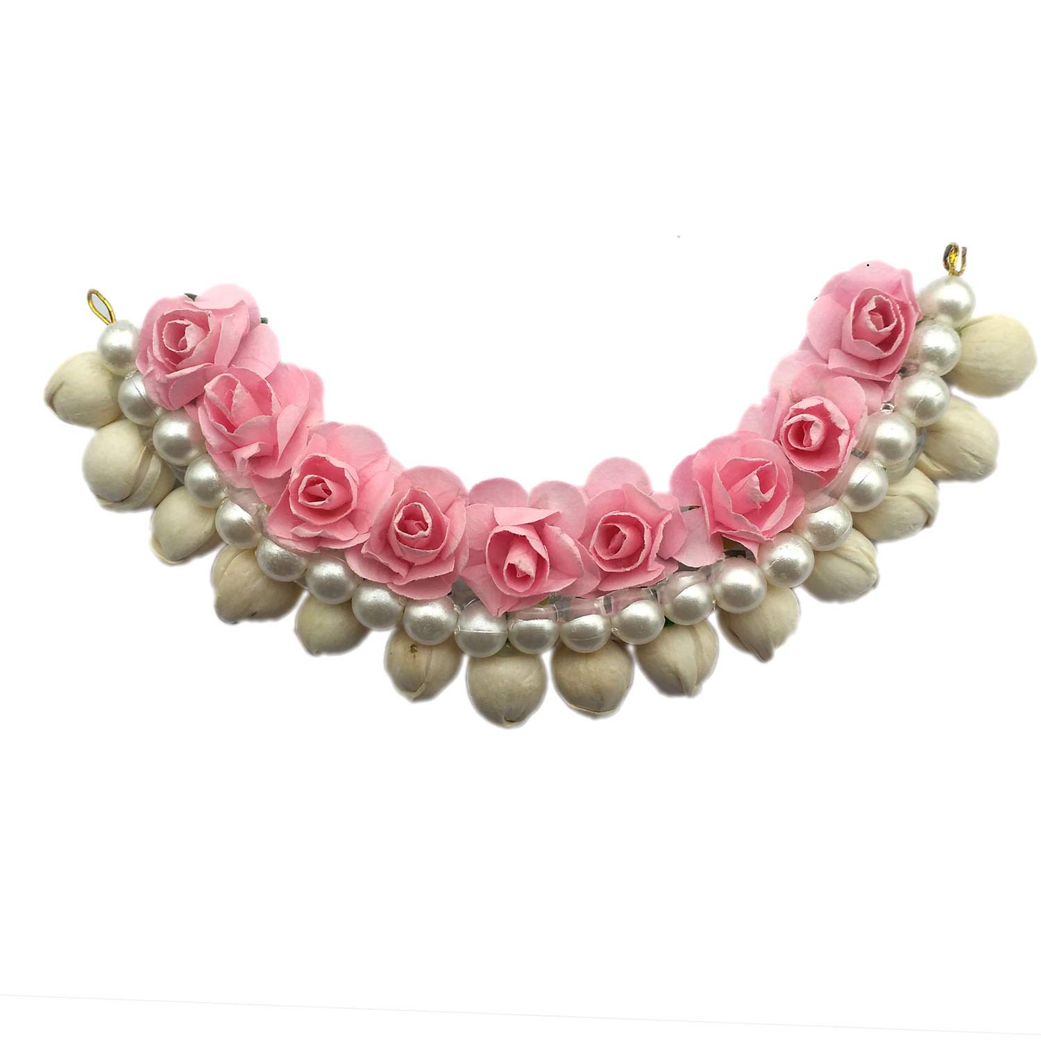 Maahal™ Stylish Pink Juda Gajra Bun Hair Flower for Women - Elegant Bridal Hair Accessory for Weddings, Parties & Special Occasions | Perfect for Indian Bridal Hairstyles, Mehendi & Sangeet Ceremonies