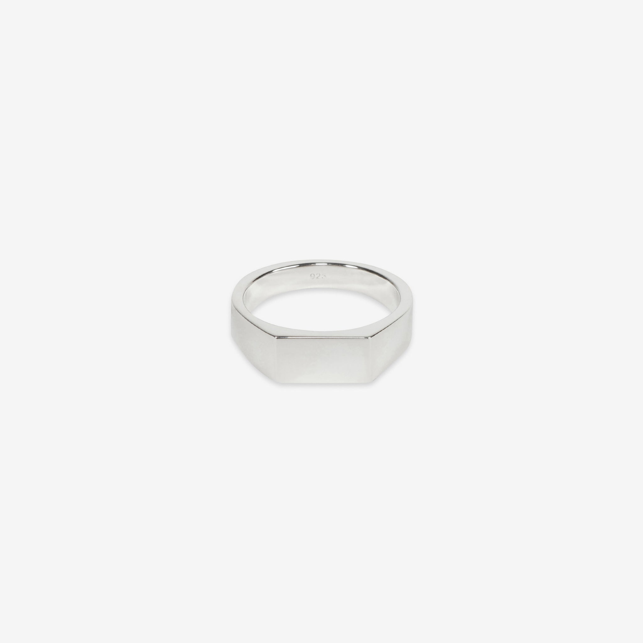 Vintage Style 003 Rectangle Signet Ring in Sterling Silver - Perfect for Engraving, Gifts, and Everyday Wear