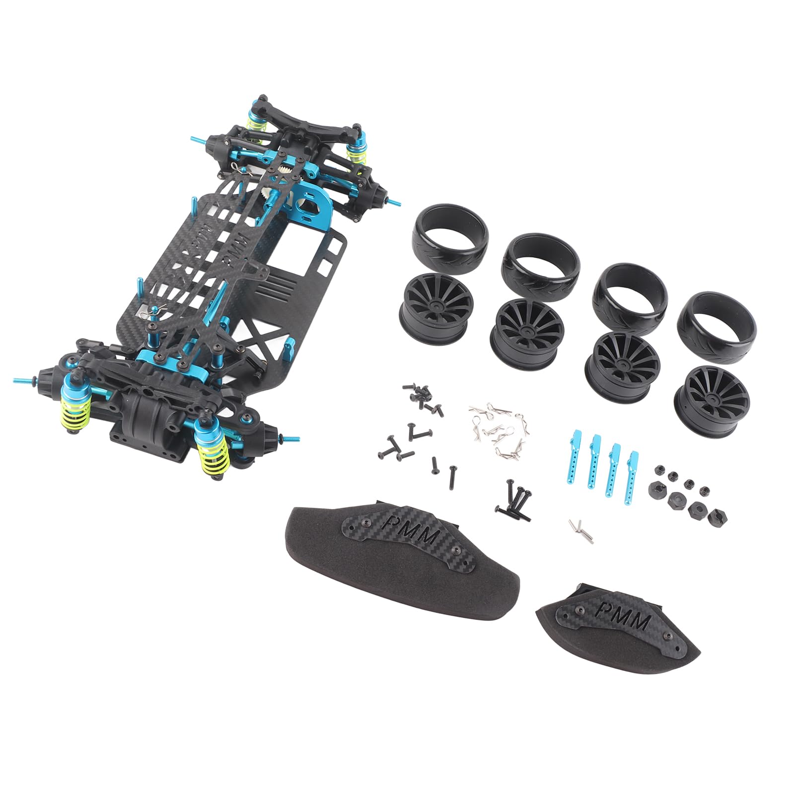 Tbest RC Wheelbase Frame Kit - Carbon Fiber Metal Chassis Beam for TT01/TT01E 1/10 Scale RC Car Model | Durable Off-Road Racing & Drift Upgrade Parts | Compatible with Associated Chassis | Perfect for Competitive Racing & DIY RC Enthusiasts