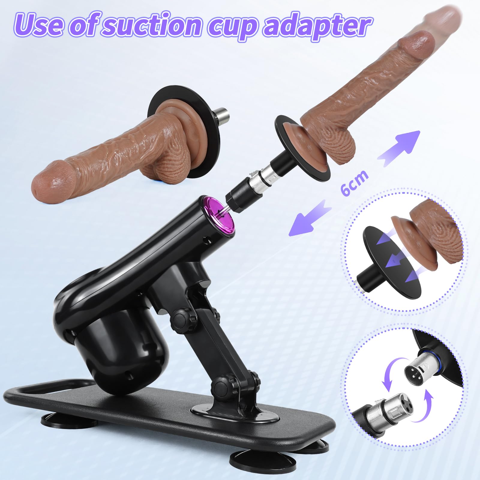 ANNGEOK Automatic Thrusting Sex Machine for Women & Men - Remote Control Dildo Machine with 3 XL Attachments & Suction Cup | Adult Sex Toy for Couples, Solo Play, BDSM & Home Use