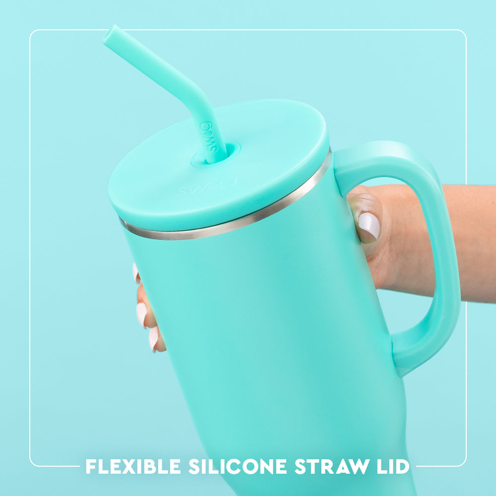 Georgia Mega Mug 40oz - Large Insulated Tumbler with Lid & Straw - Perfect for Coffee, Tea & Cold Drinks - Ideal for Home, Office & Outdoor Use