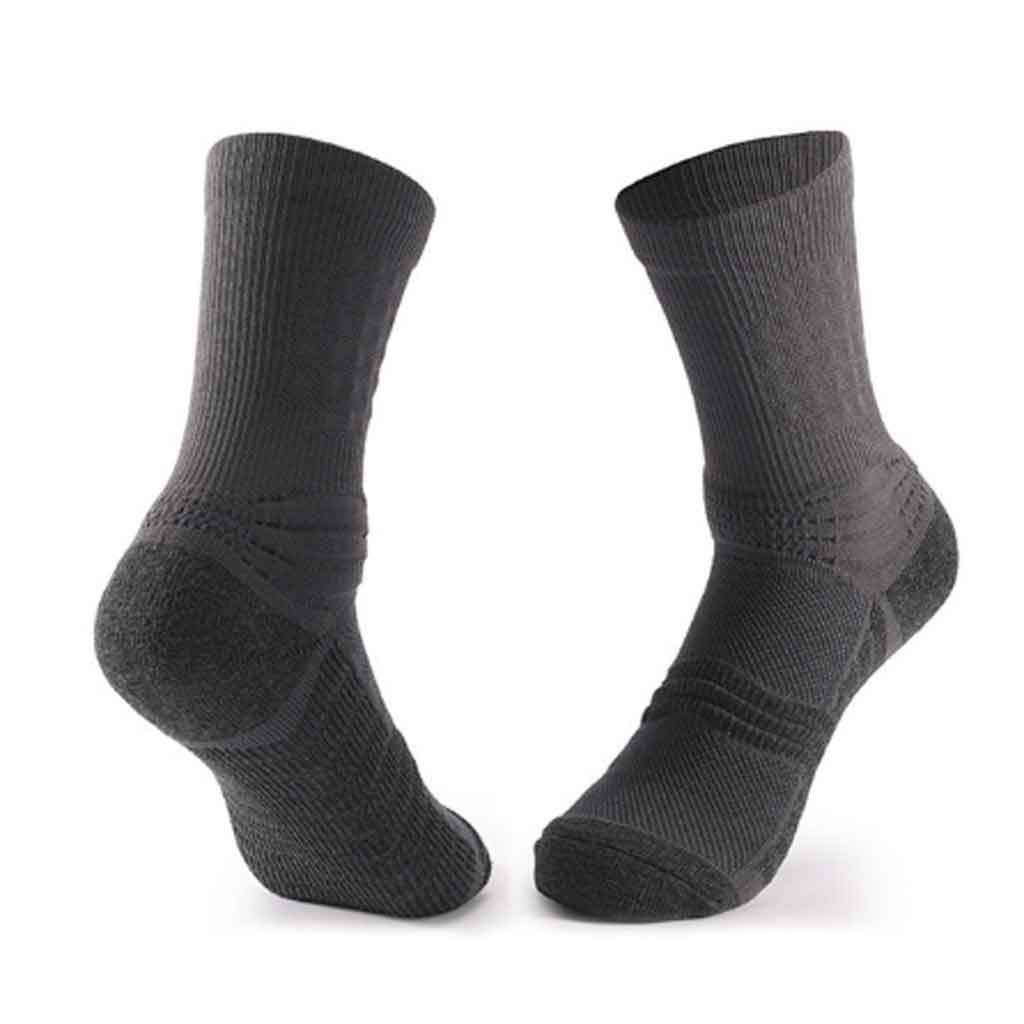 GPPZM 10 Pairs Men's Athletic Socks - Breathable Cotton Sports Socks for Basketball, Running, Hiking & Outdoor Activities - Anti-Slip Towel Bottom - White (Great for Gym, Workout & Daily Wear)