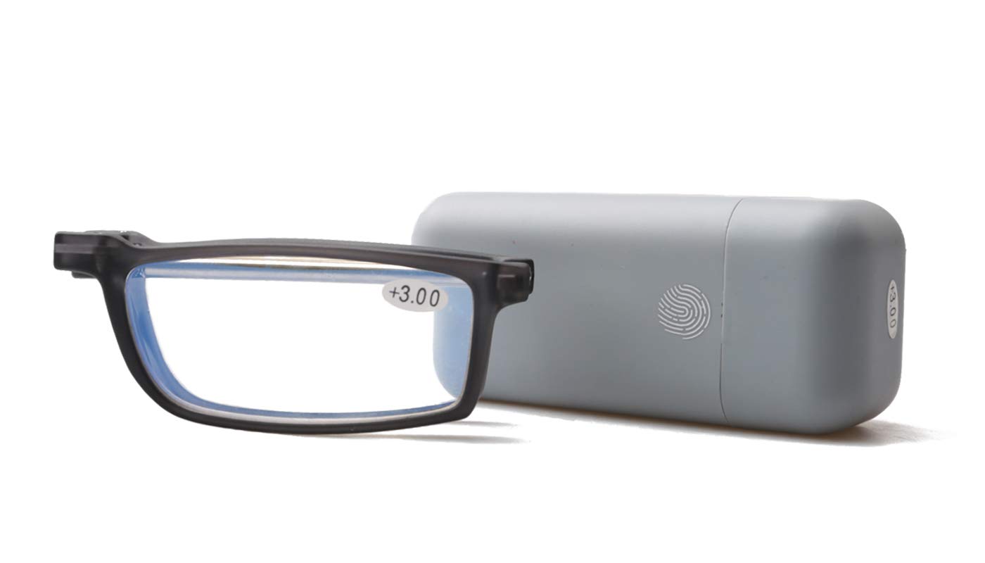 SOOLALA Reading Glasses - Super Lightweight Compact Foldable Readers for Men & Women - Perfect for Travel, Reading & Outdoor Activities