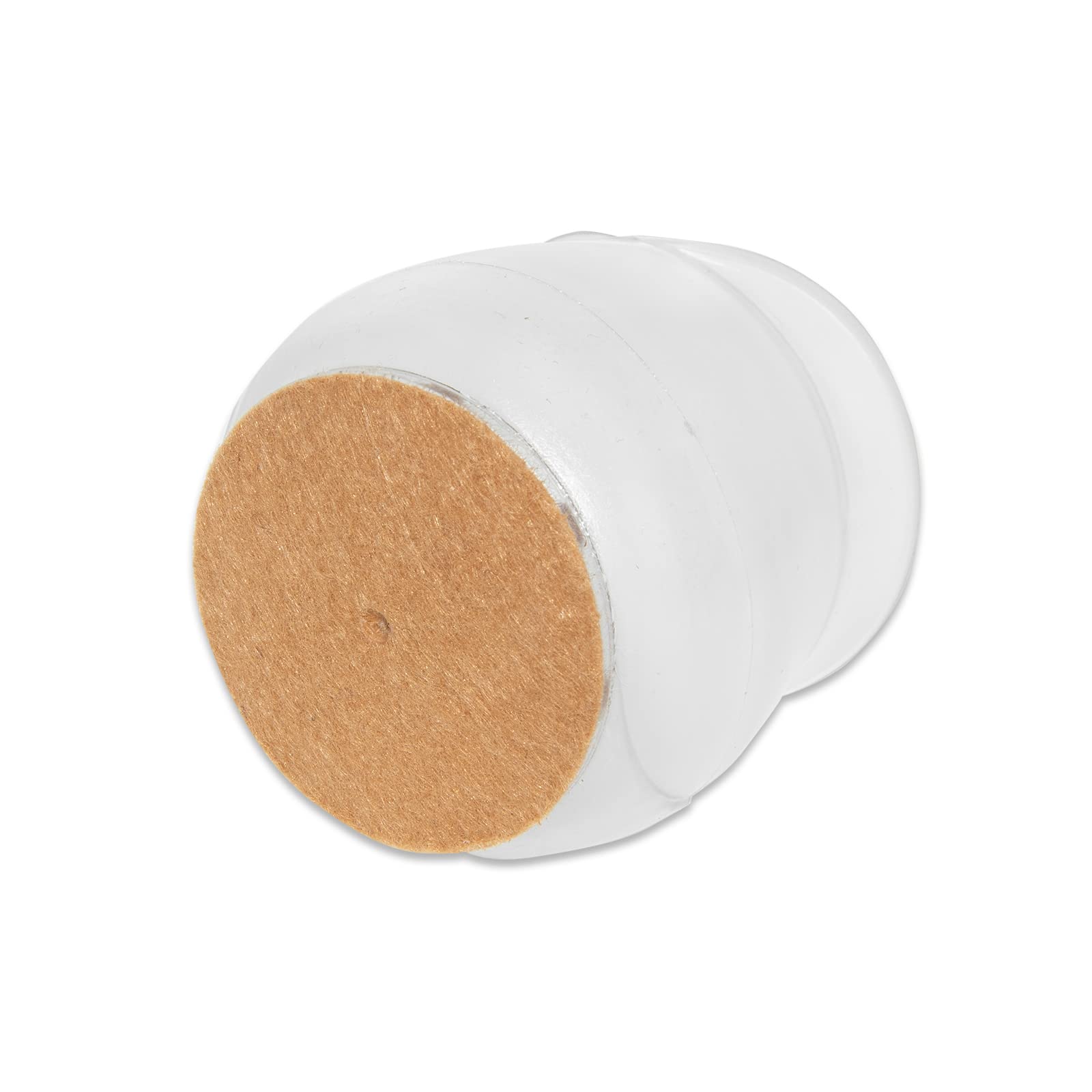 8-Piece Clear PVC Chair Leg Caps with Felt Pads - 52-57mm (2.05
