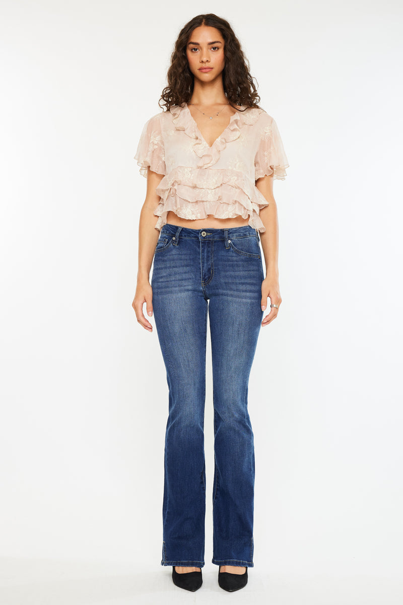 Constance Essentials High Rise Bootcut Jeans for Women - Stretchy Denim Pants with Flattering Fit | Perfect for Casual Wear, Office & Night Out