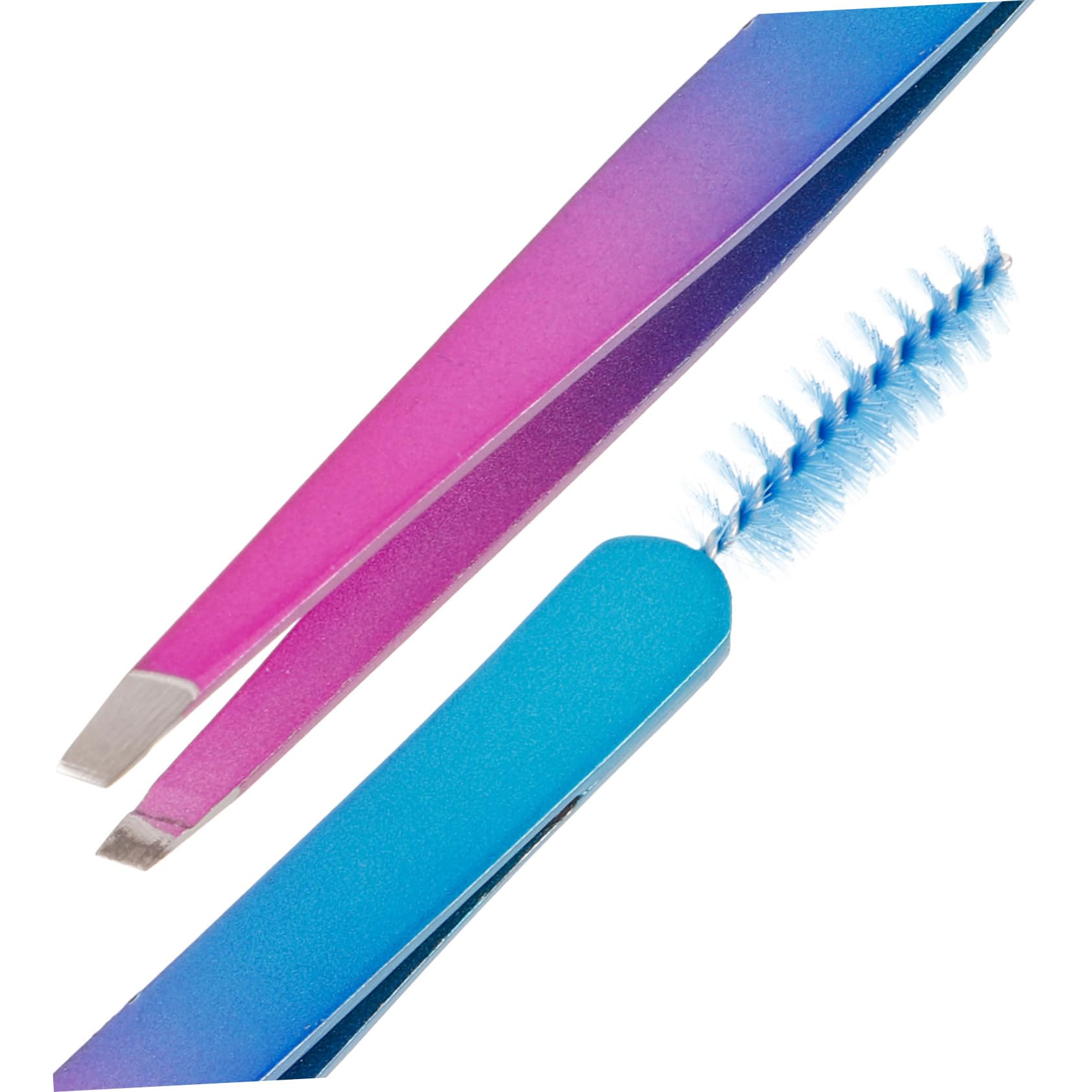 Premium Stainless Steel Eyebrow Tweezers with Brush - Professional Hair Removal & Brow Shaping Tool for Women | Portable Eyebrow Grooming Kit for Precise Tweezing, Brow Care & Makeup Application | Perfect for Home, Travel & Salon Use