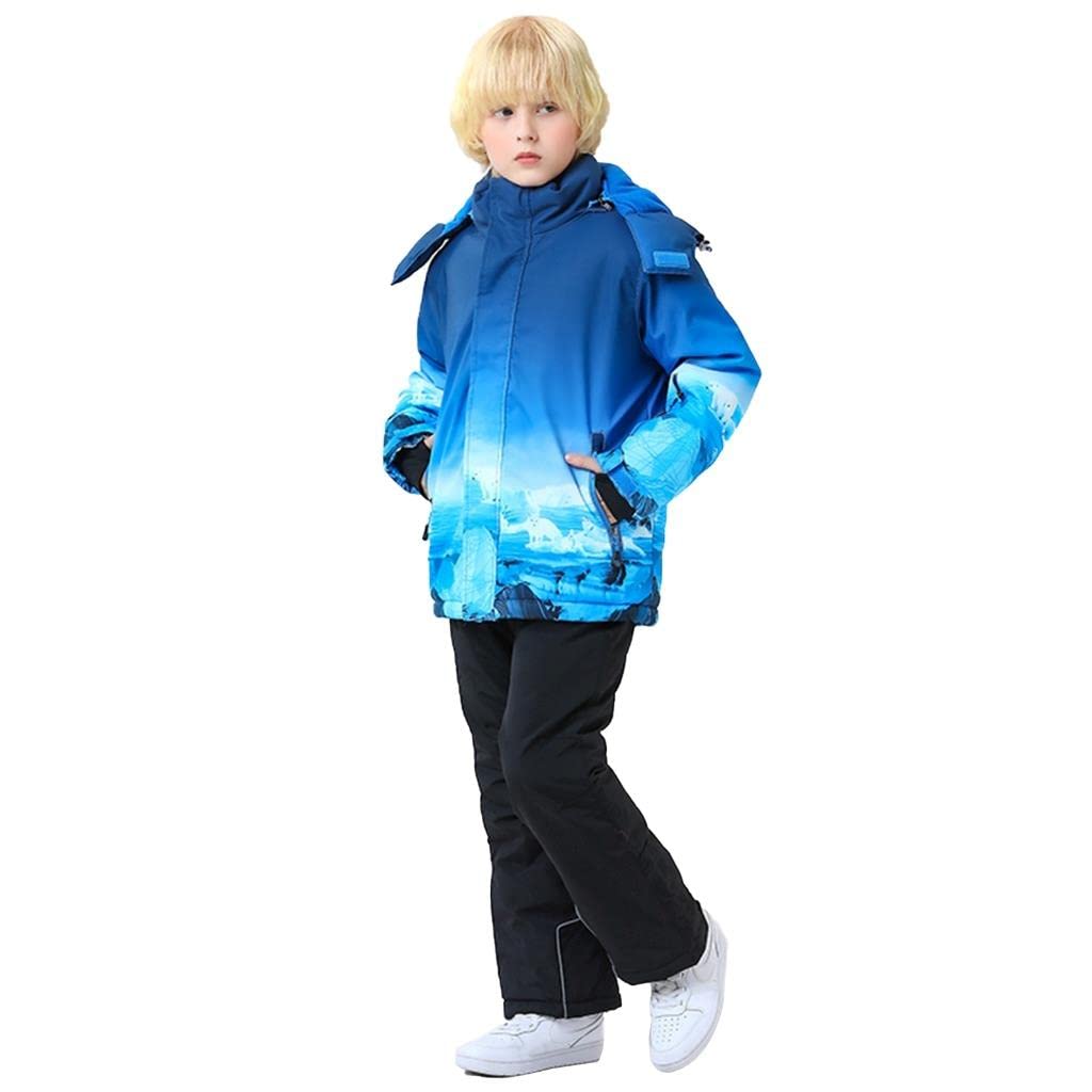 RIUIYELE Kids Ski Suit - Windproof & Waterproof Ski Jacket & Pants Set for Boys & Girls - Winter Snowboarding Outfit for Skiing, Snow Play & Outdoor Adventures