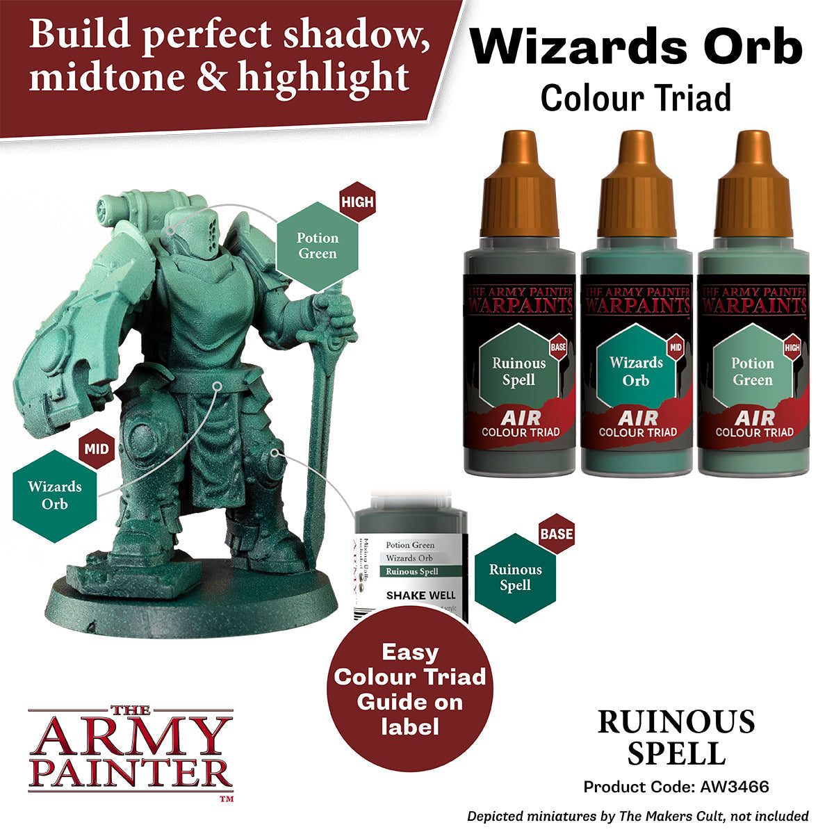 Warpaints Air: Ruinous Spell - High-Quality Fantasy Miniature Paint Set for Tabletop RPG & Wargaming - Perfect for Dungeons & Dragons, Warhammer & Miniature Painting