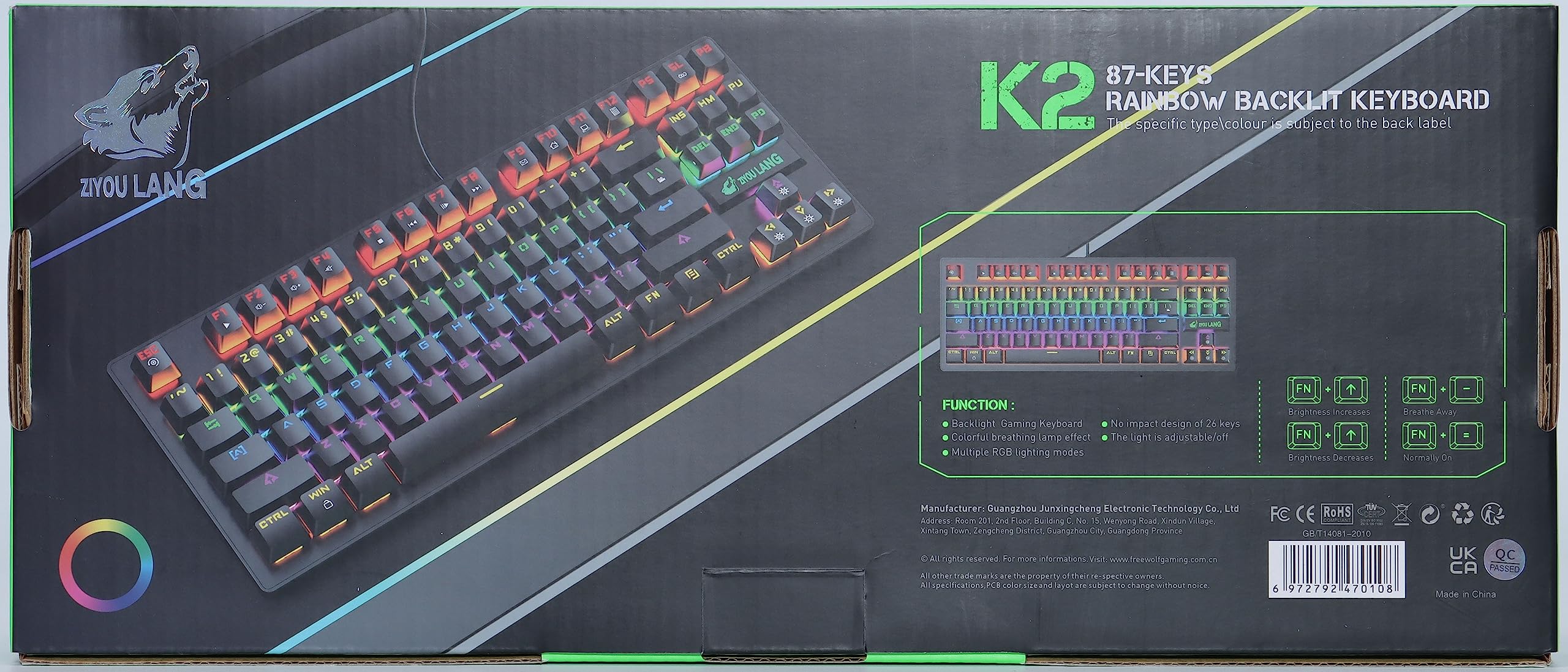 Mechanical Gaming Keyboard with RGB Backlit Keys, Spill-Resistant Design, Dedicated Media Controls | 87-Key Anti-Ghosting Keyboard for PC, PS4, PS5, Xbox One (Black) | Perfect for Esports, Streaming & Office Work