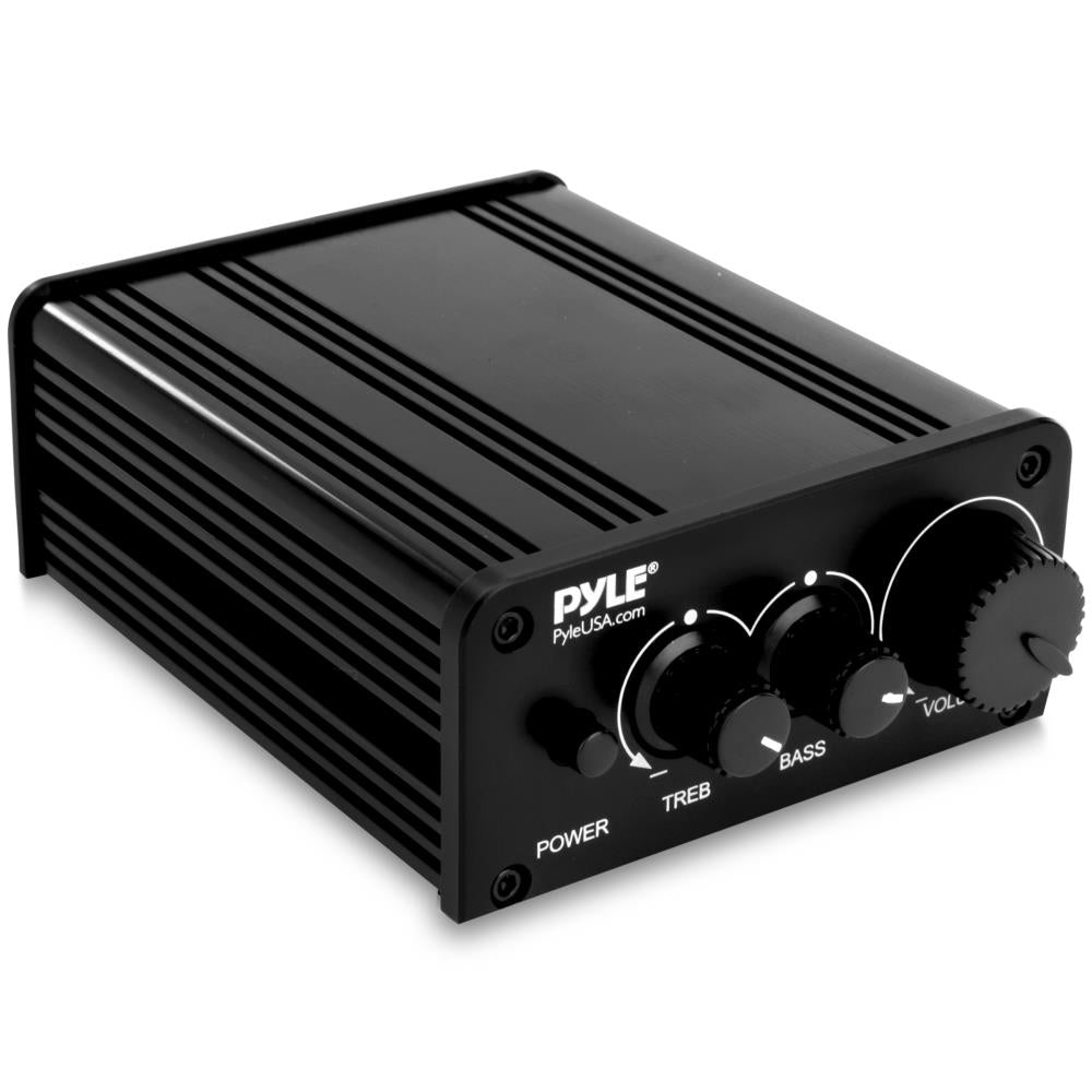 2 Channel Compact Bluetooth Amplifier - Portable Mini Stereo Audio Receiver for Home, Office, and Outdoor Use