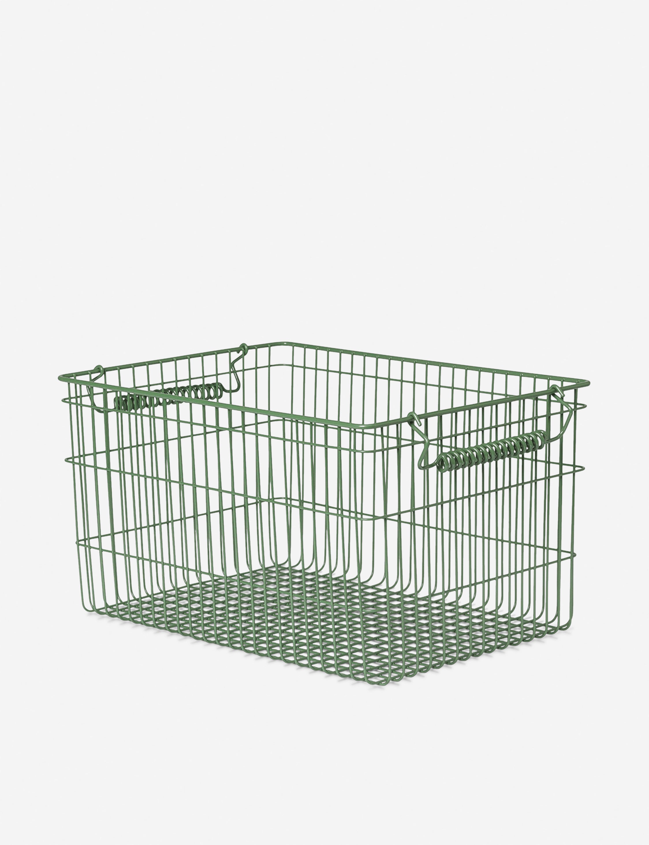 Ferm Living Cala Stackable Baskets - Set of 2, Woven Storage Bins for Home Organization - Perfect for Bathroom, Bedroom, or Kitchen Storage