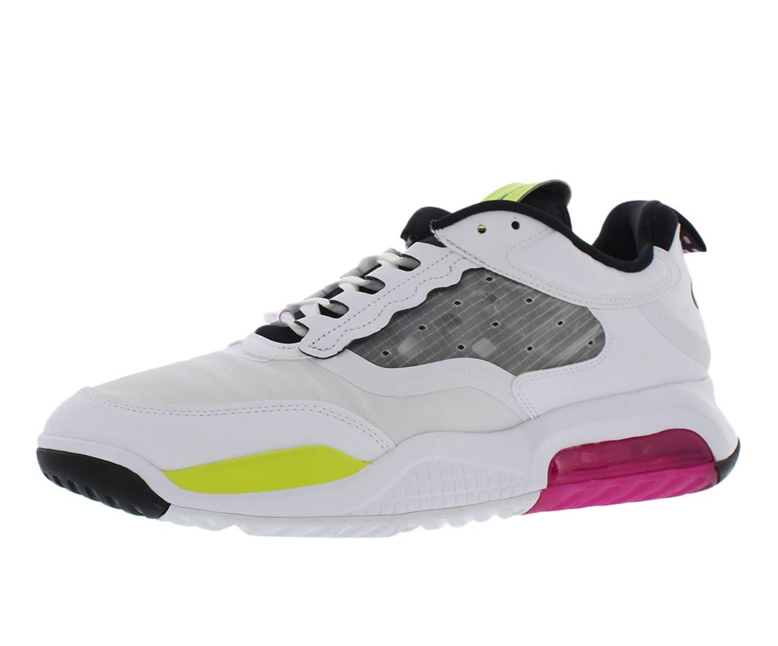 Jordan Max 200 Men's Running Shoes Size 11.5 - White/Yellow/Pink | Lightweight Basketball Sneakers for Men | Perfect for Gym, Training & Casual Wear