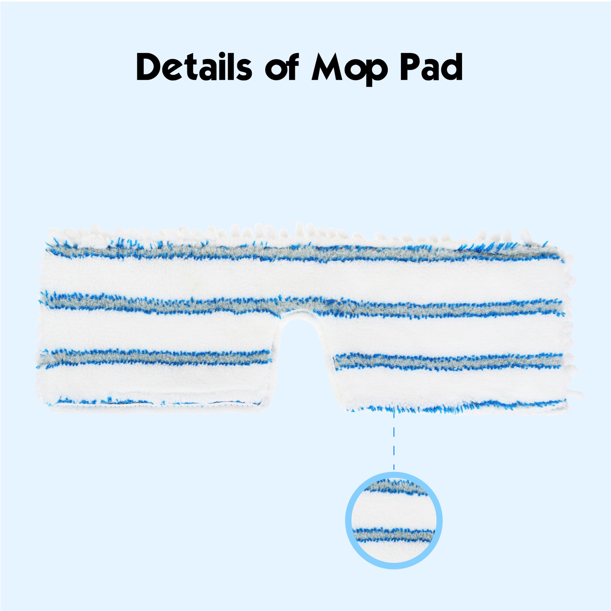 LTWHOME Replacement Microfiber Mop Pads for ProMist MAX Spray Mop - 6 Pack Dual-Sided Cleaning Pads for Floors, Tile & Hardwood - Ultra Absorbent Washable Reusable Pads for Deep Cleaning & Quick Touch Ups