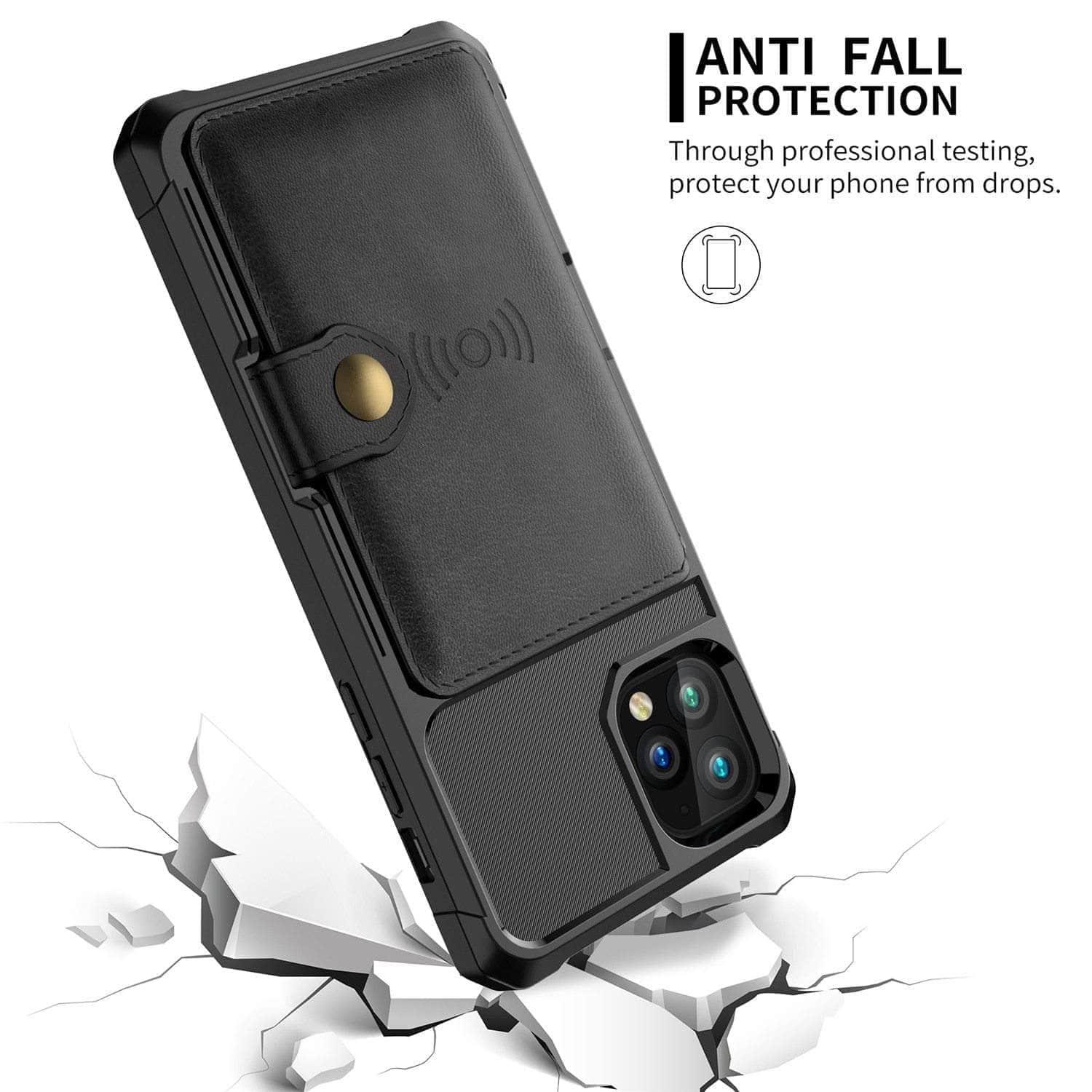Premium Leather Wallet Case for iPhone 13 Pro - RFID Blocking Credit Card Holder & Phone Cover - Perfect for Business, Travel & Daily Use