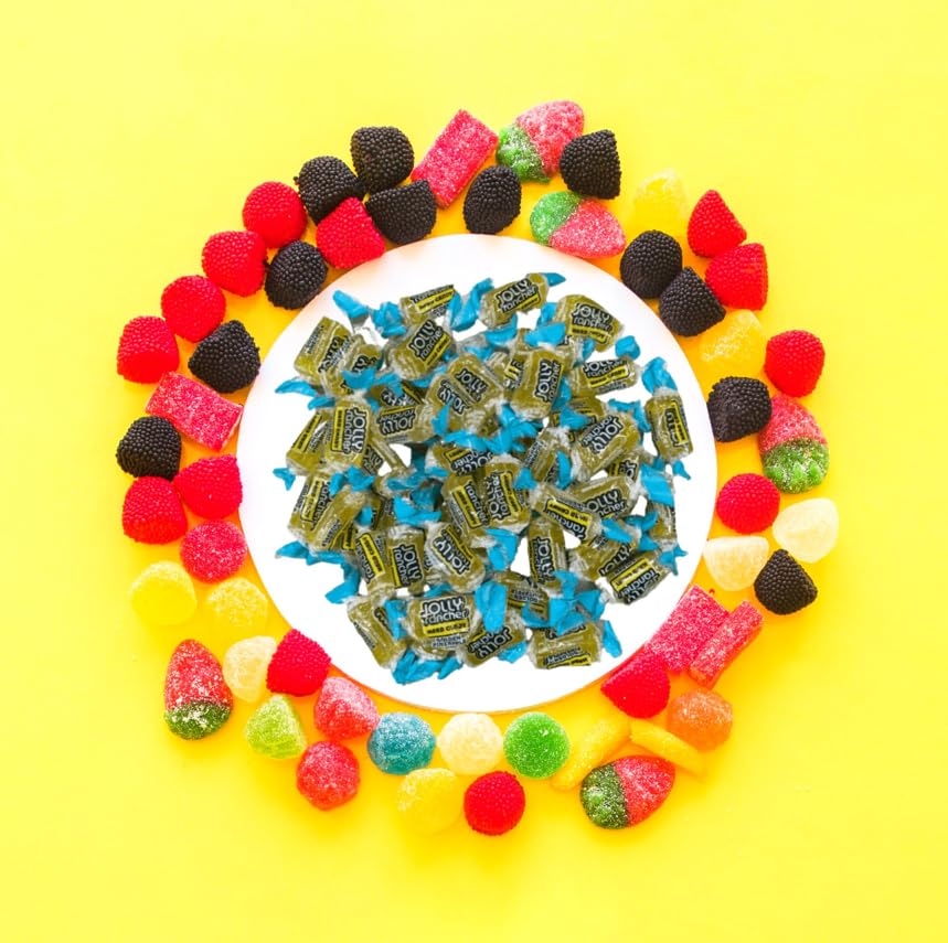 **Jolly Rancher Hard Candy Bulk - Individually Wrapped Golden Pineapple Flavored Candy - 4lb Resealable Bag - Long-Lasting Fruit Flavor - Perfect for Parties, Office Snacks & Halloween Treats**