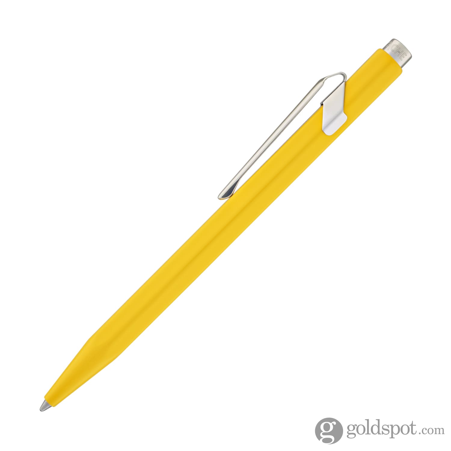 Caran d'Ache 849 Metal Collection Yellow Ballpoint Pen - Premium Writing Instrument for Office, Business Gifts & Luxury Collectors
