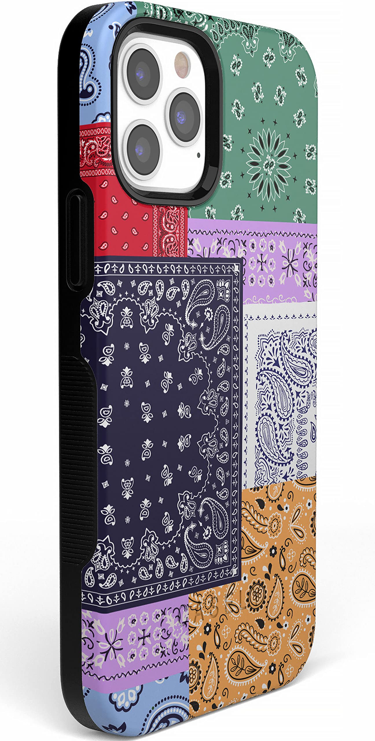 Casely iPhone 11 Pro Max Case - Stylish Patchwork Bandana Design with Swatch It Up Pattern | Protective Phone Cover for Everyday Use, Travel & Fashion Accessories