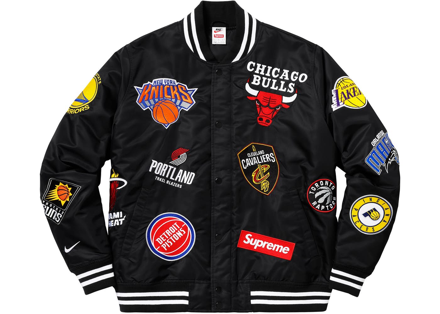 Supreme Nike NBA Teams Warm Up Jacket - Black Basketball Training Jacket for Men & Women | Perfect for Gym, Streetwear & Sports Fans
