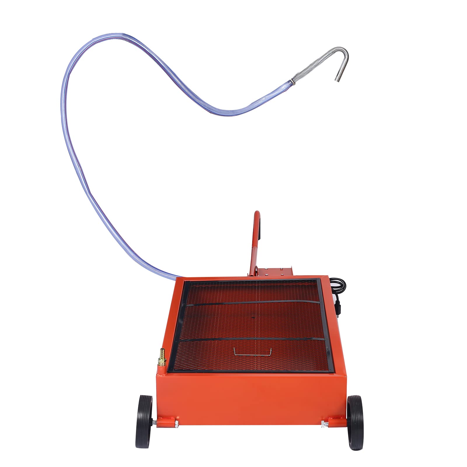 Henf 17 Gallon Electric Oil Drain Pan with Pump - Low Profile Portable Oil Drainer for Trucks, Includes L-Handle, Wheels & 7ft Hose - Perfect for DIY Auto Maintenance & Quick Oil Changes