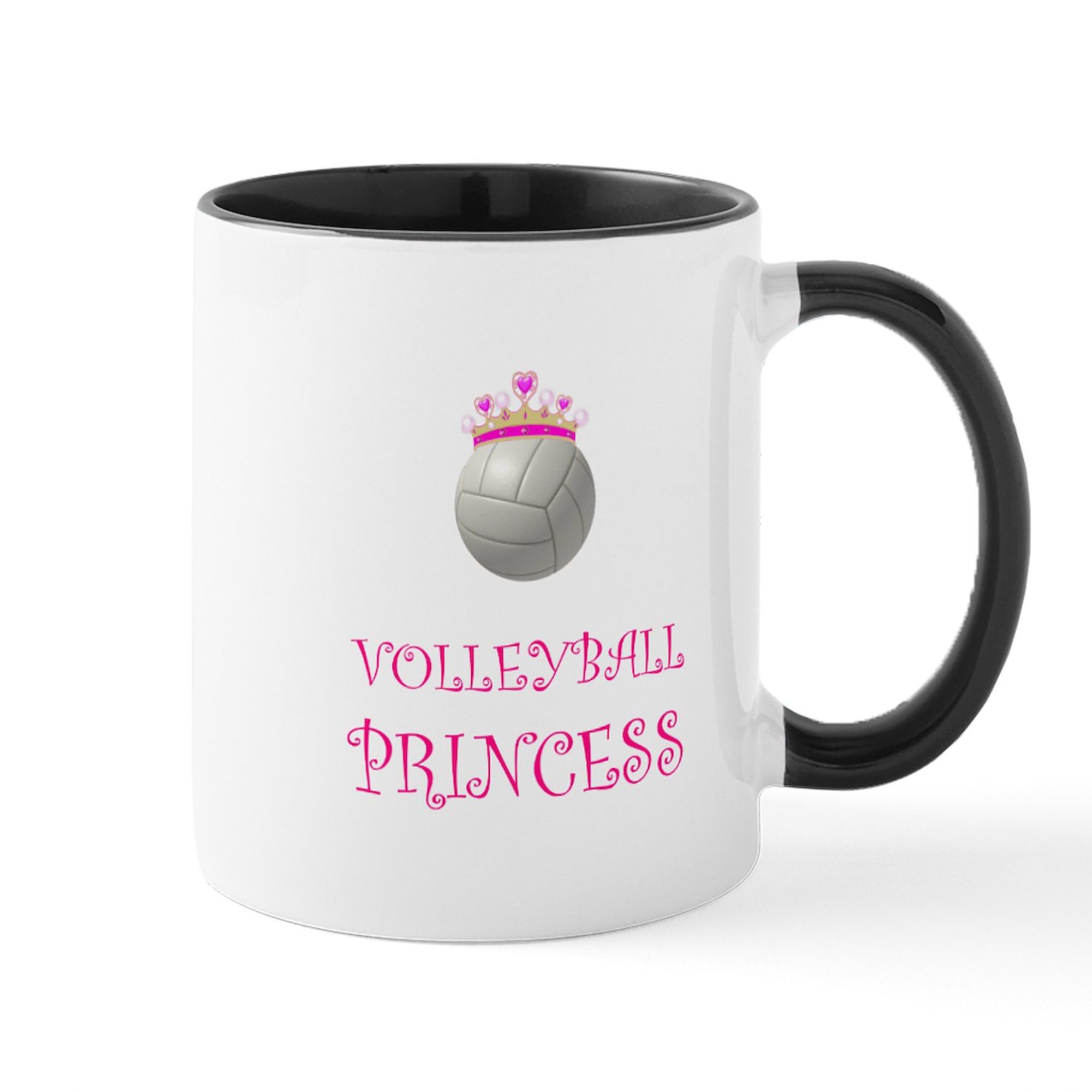 Volleyball Princess Ceramic Coffee Mug 11 oz (325 ml) - Perfect for Coffee, Tea & Hot Drinks - Great Gift for Volleyball Players & Fans
