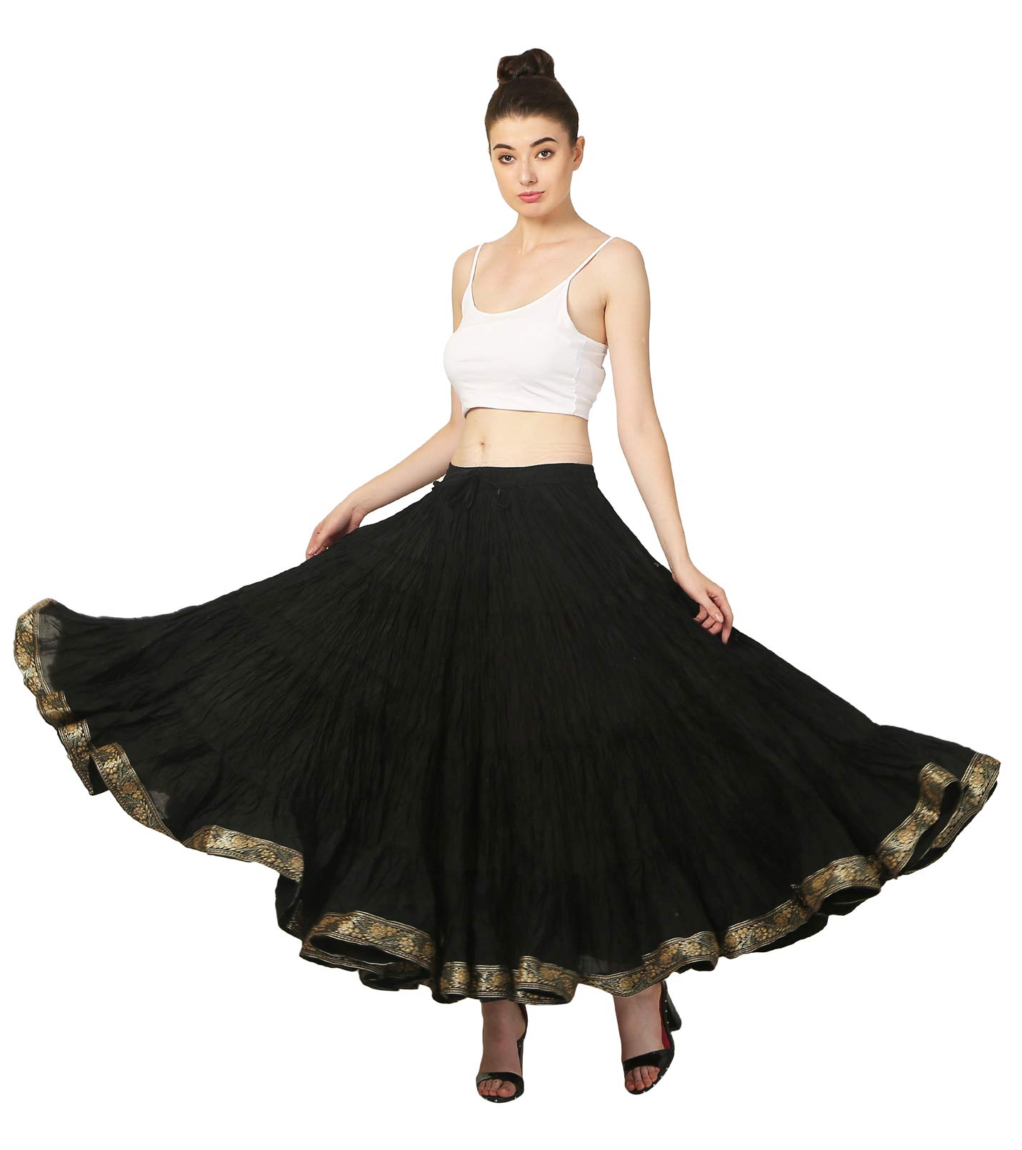 25 Yard Tribal Belly Dance Skirt for Women - Flowy Gypsy Skirt for Performances, Festivals & Boho Fashion | Perfect for Dance Shows, Costume Parties & Cultural Events