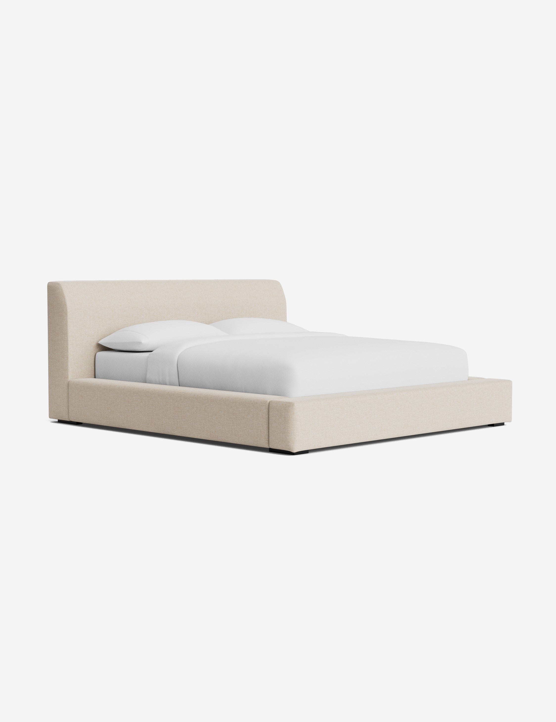 Clayton Platform Bed Frame - Queen Size, Modern Minimalist Wooden Bed with Sturdy Slat Support - Perfect for Bedroom, Guest Room, or Studio Apartment