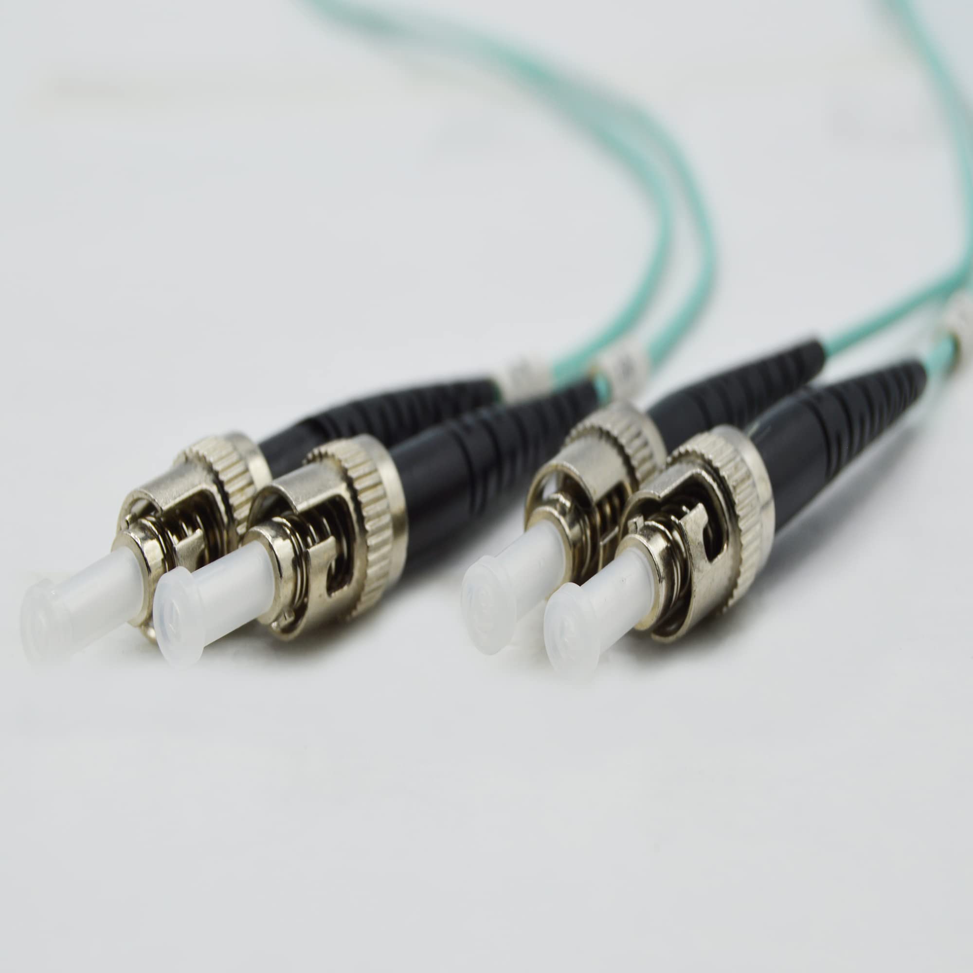 90M OM4 Multimode Fiber Optic Cable - ST to ST Duplex Jumper for 100Gb Networks (295.27ft) | 10/40/100Gb MMF SFP+ & 100GBASE Compatible | Data Center, Server Room & High-Speed Networking Use