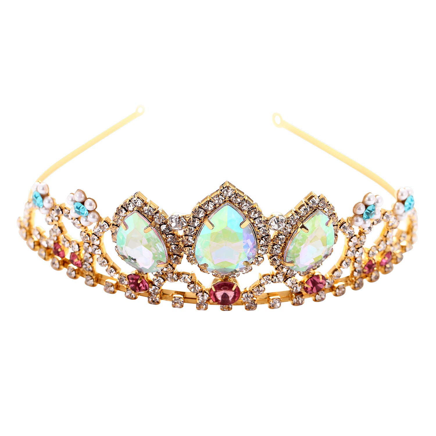 Rapunzel Princess Crown Tiara - Tangled Disney Inspired Bridal Wedding Hair Accessories for Women, Halloween Cosplay, Prom, Birthday Gifts - Perfect for Costume Parties, Dress-Up Play & Special Occasions
