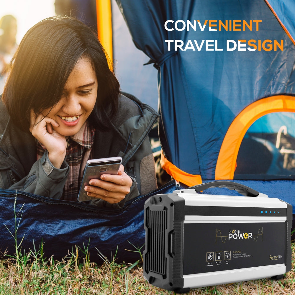 Portable Rechargeable Power Generator - 300W Solar Powered Battery Pack for Camping, Emergencies & Outdoor Adventures | USB Charging & AC Outlet
