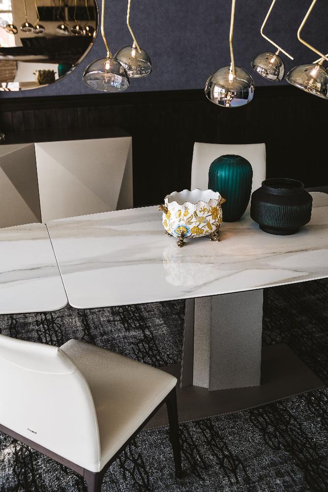 Duffy Ceramic Drive Table - Elegant Dining & Coffee Table for Living Room, Kitchen, or Office - Perfect for Family Gatherings & Workspaces