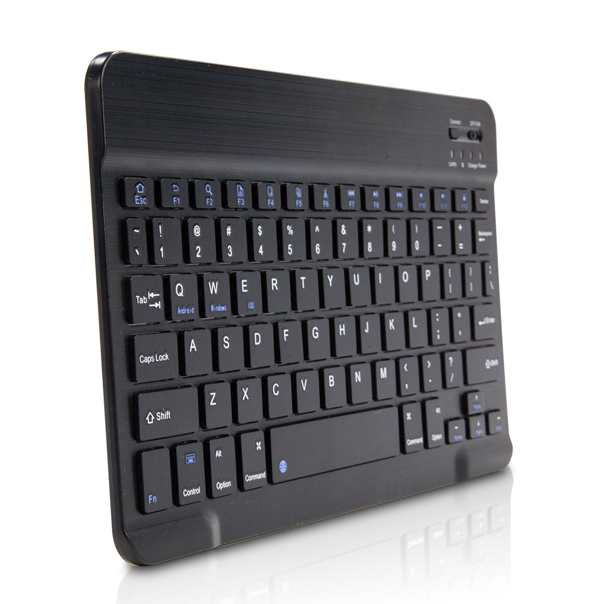BoxWave SlimKeys Bluetooth Keyboard Compatible with Alcatel MyFlip - Ultra Thin Portable Keyboard with Chiclet-Style Keys for Easy Typing - Jet Black - Perfect for Travel, Work, and On-the-Go Productivity