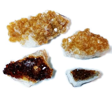 Natural Citrine Crystal Clusters for Manifestation, Abundance & Confidence - Feng Shui Healing Stones for Home Office Decor & Meditation Gifts