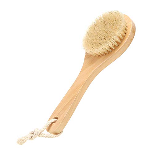 Natural Bristle Oval Wooden Body Brush for Shower & Bath - Soft Exfoliating Scrubber for Spa, Massage & Skin Care - Perfect for Relaxation & Dead Skin Removal