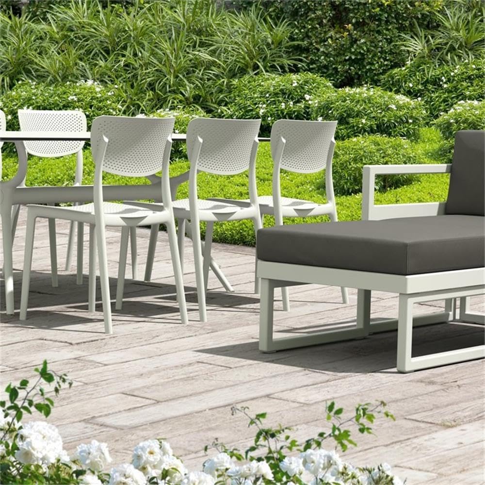 Compamia Lucy Modern Dining Chairs Set of 2 - White Finish Upholstered Side Chairs for Kitchen, Dining Room & Office - Comfortable & Stylish Seating Solution