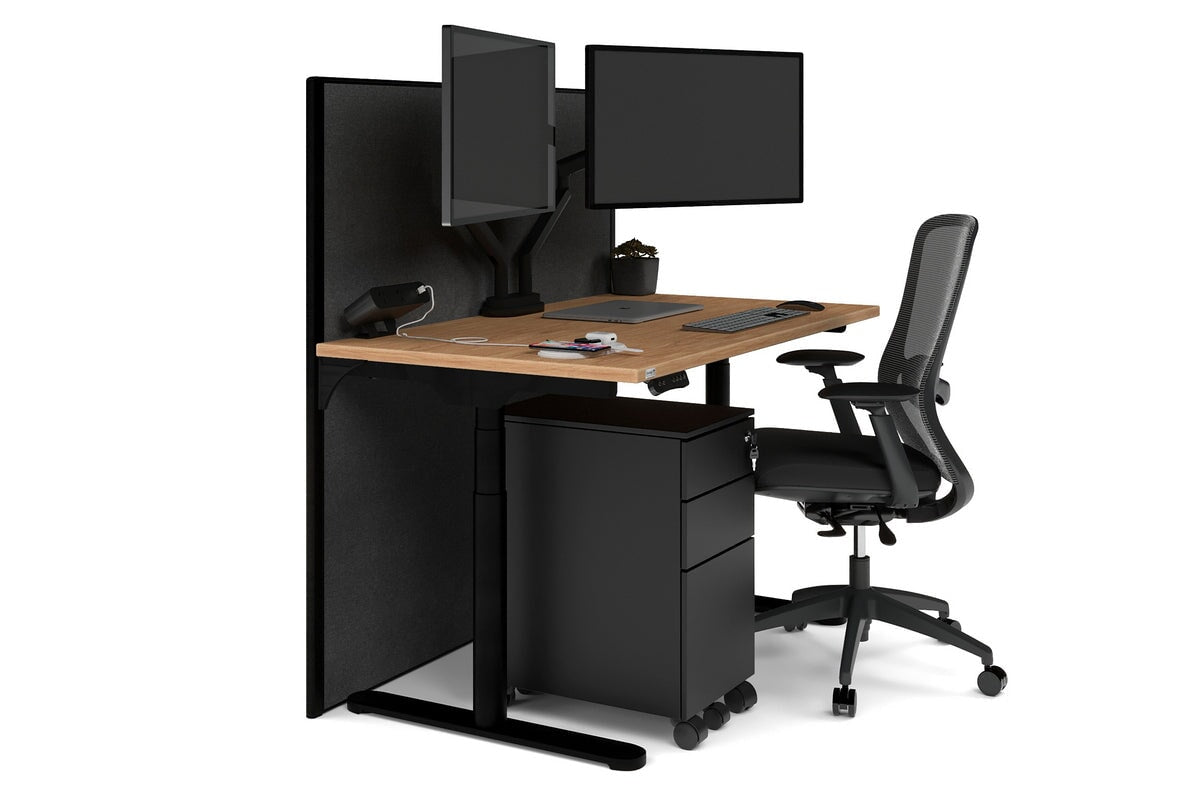 Flexi Premium Height Adjustable Single Workstation [1400L x 700W] - Ergonomic Standing Desk for Home Office, Gaming & Study - Electric Sit Stand Desk with Memory Function