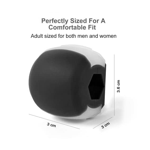 Purple Dust CN BLK JAW Exerciser - Fast & Easy Jawline Trainer for Sharp, Chiseled Face | Perfect for Home Workouts, Gym Training & Facial Muscle Toning