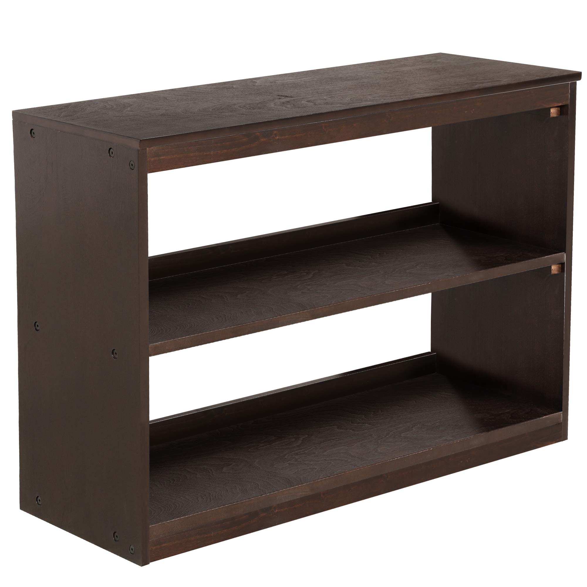 Twin Loft Bed with Bookshelf & Rolling Desk - Solid Wood Study Loft Bed for Kids & Teens - Space-Saving Furniture for Small Bedrooms & Dorm Rooms (Espresso Finish)