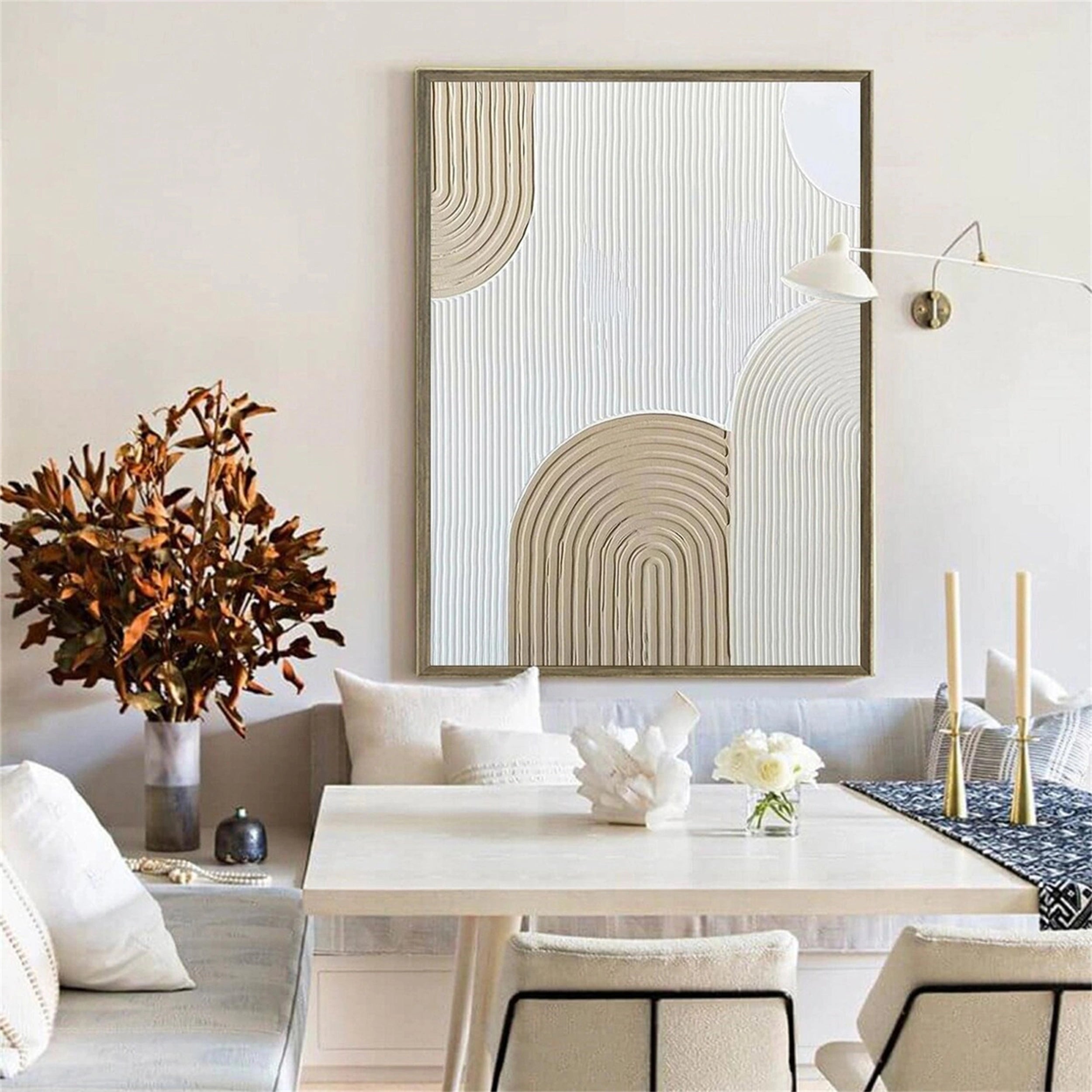 Beige & Brown Abstract Wall Art Print #BB081 - Modern Home Decor for Living Room, Bedroom & Office