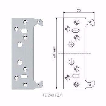 Tectus Concealed Hinges Fixing Plate for Casing Frames - Heavy Duty Door Hardware Replacement Part for Smooth Cabinet & Furniture Installation