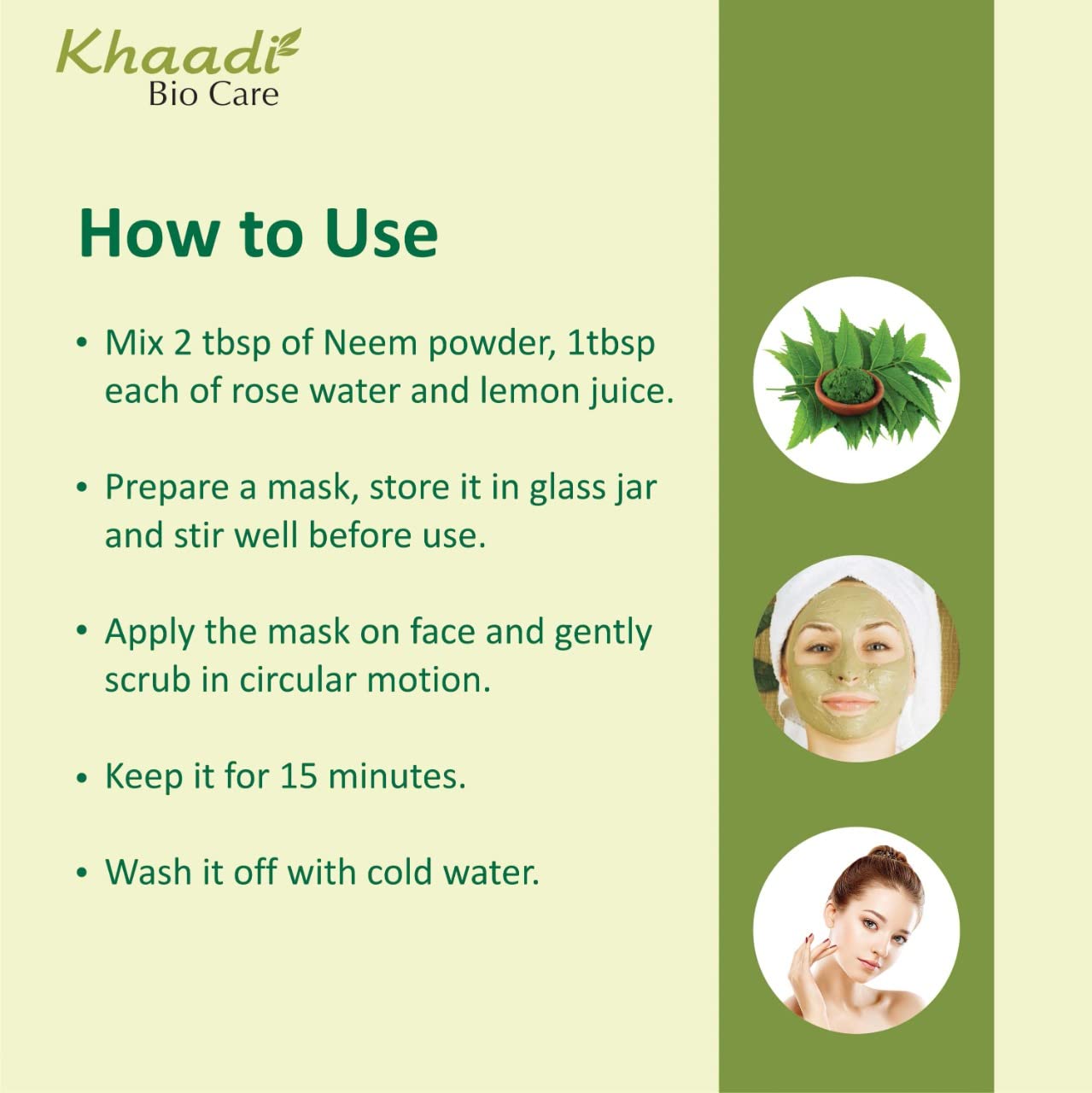 Pure Organic Neem Leaves Powder 250g - Natural Skin & Hair Care Treatment for Acne, Dandruff & Scalp Health | Face Mask, Hair Pack & Ayurvedic Beauty Remedy
