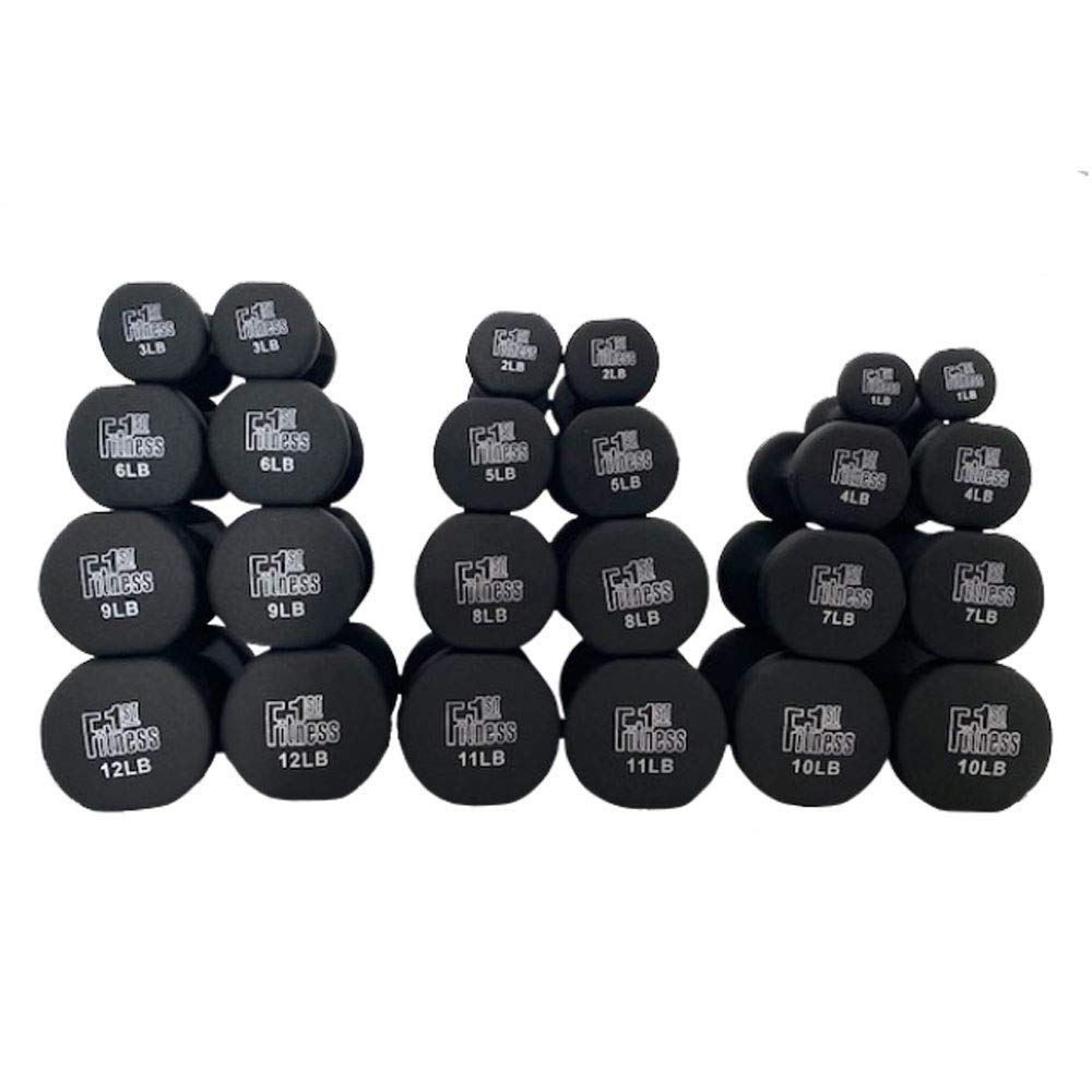 Premium Neoprene Coated Dumbbells Set for Home Gym - 5-50lbs Weight Options for Strength Training, Cardio & Toning - Non-Slip Grip, Durable Design - Perfect for CrossFit, HIIT & Home Workouts